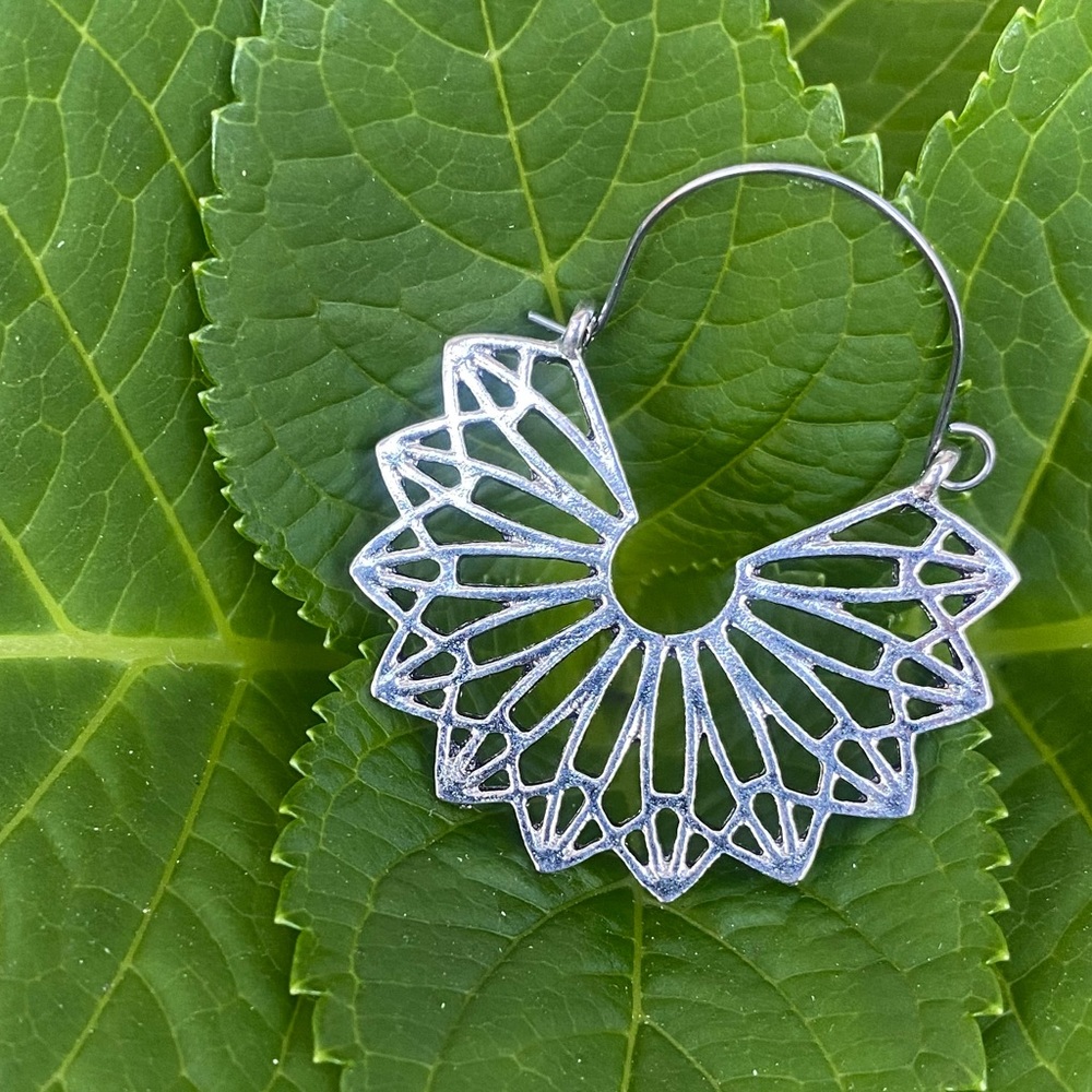 Beautiful Silver Mandala Earrings
